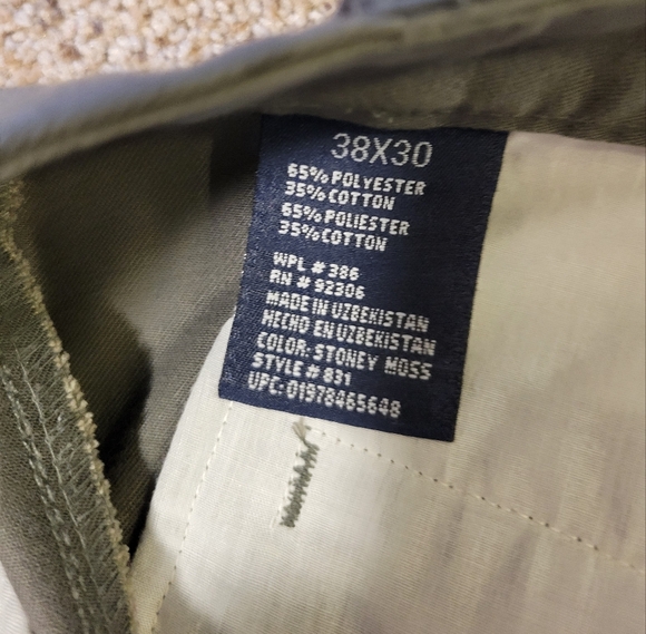 EUC Men's 38x30 Puritan Olive Green Pleated Slacks - Picture 4 of 6